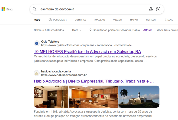 exemplo de pesquisa de palavra-chave no google